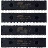 risingsaplings 4pcs Atmega328P-PU Atmega328p Atmega328 Microcontroller with Uno R3 Bootloader DIP28