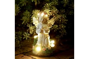 Pohabery Angel Garden Decor Statue Solar Angel Decorations for Yard Outdoor Decorations for Patio Gift for Mom