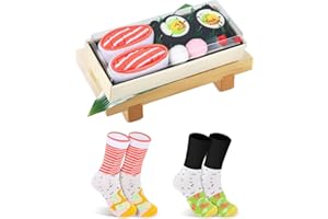 Sushi Socks Box- Funny Socks Gifts for Men Dad Teen Boys- Fun Funky Food Novelty Socks Gifts for Men Husband Xmas stocking