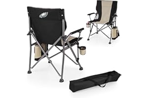 Picnic TIME NFL Unisex-Adult NFL Outlander Folding Camping Chair with Cooler, Heavy Duty Beach Chair