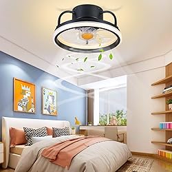 Asyko 13 Inch Small Flush Mount Ceiling Fans with