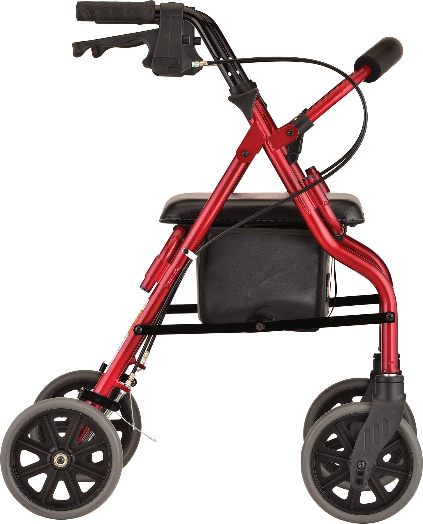 NOVA Medical Products Zoom Rollator Walker With Seat Height, 20 Inch