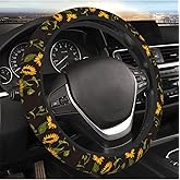 KWSAAHU Steering Wheel Cover Accessories Neoprene Cover Non-Slip Breathable Easy to Install Suitable for Women Men Girls for Car SUV Van Truck Universal 14.5-15.5 Inch Sunflower
