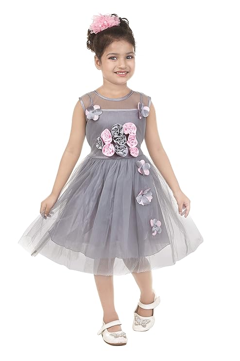 girls midi knee length party dress