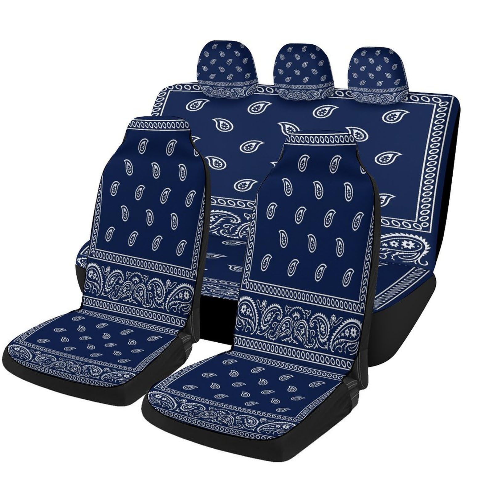 Condition photo showing As Is for teerrlltw bohemian geometric paisley pattern car seat covers, trendy universal car seat protector fu
