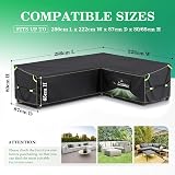 UIRWAY L-Shape Garden Furniture Cover 10000 P adhesion 420D Oxford view 2