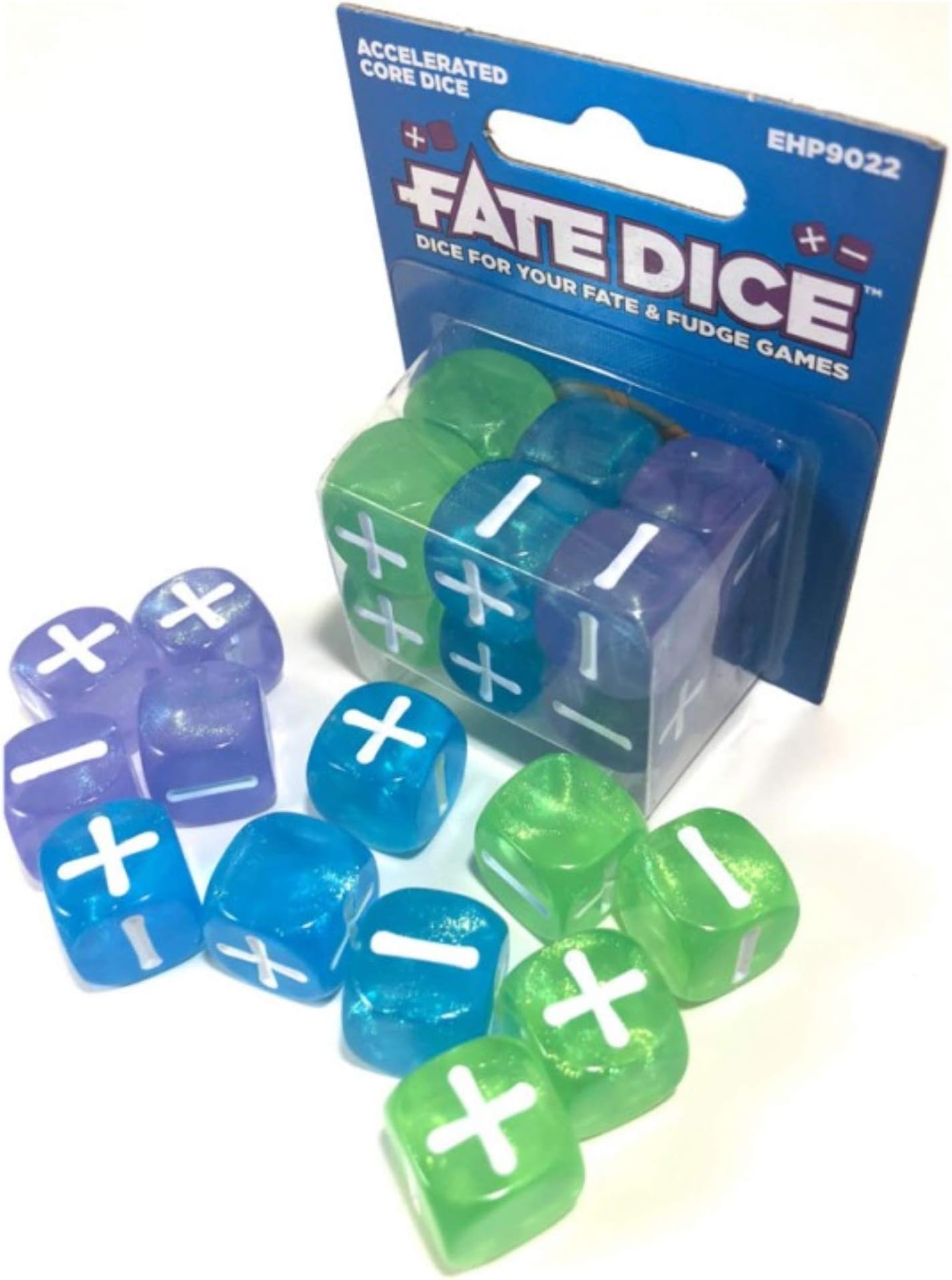 Evil Hat Productions EHP09022 Fate Dice: Accelerated Core, Multi-Colour, Multicoloured