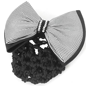 Amazon Com Uxcell Lady Rhinestone Decor Black White Stripe Print