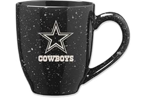 Rico Industries NFL Football 16 oz Team Color Laser Engraved Speckled Ceramic Coffee Mug