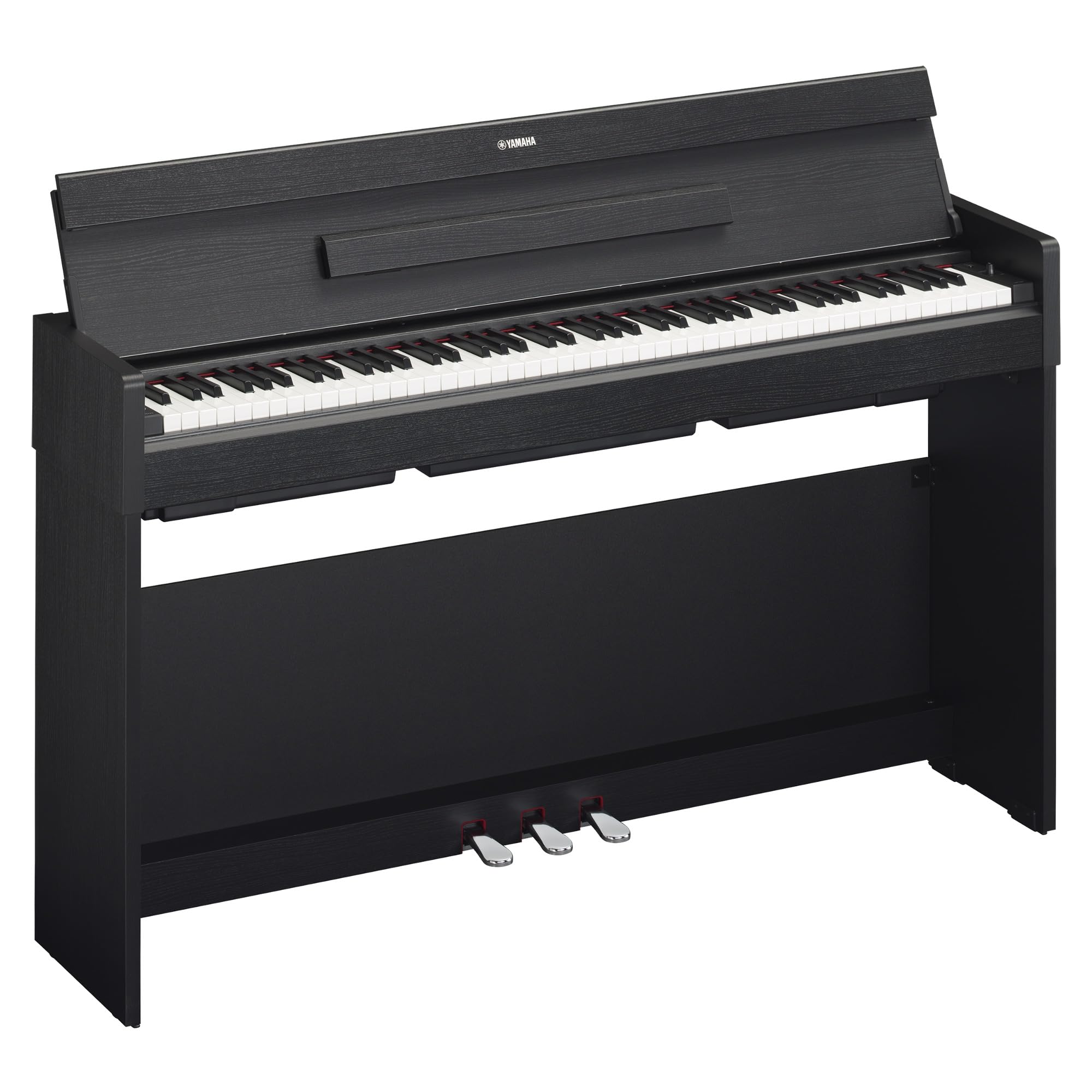 Photo 1 of Yamaha Arius Series Slim Digital Upright Piano, Grand Sound, Compact Weighted Keyboard, Black (YDPS35B)