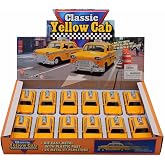 Box of 12 Taxi City Yellow Cab, Yellow - 2189DNY - Diecast Model Car