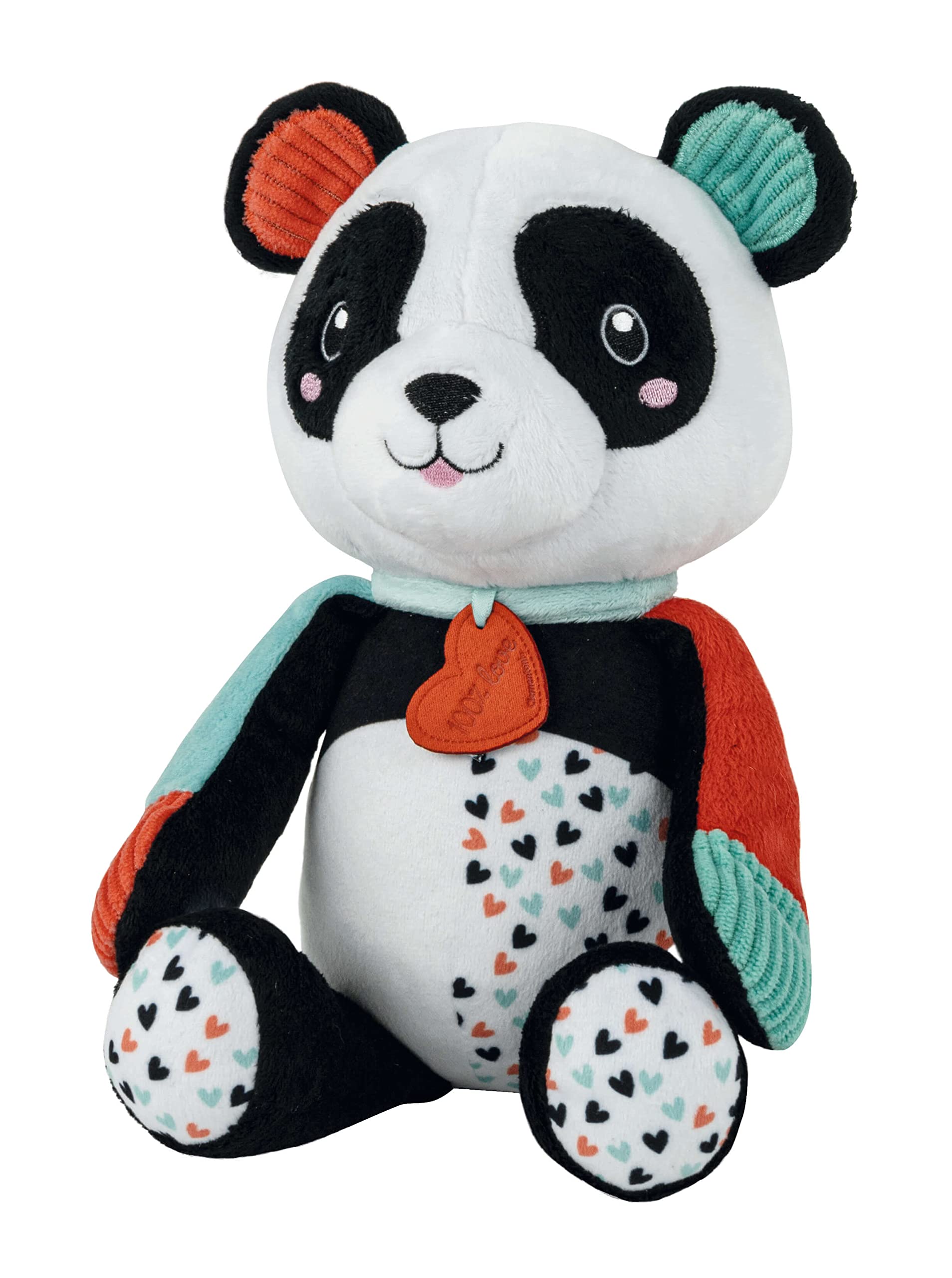 Clementoni Baby For You - 17656 - Love Me Panda, toddler plush toy - early years toys - infant toys - new born soft toys gift - 100% machine washable