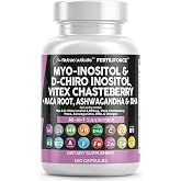 Clean Nutraceuticals Myo-Inositol &amp; D-Chiro Inositol 2050mg Fertility Supplement 40:1 Ratio - Prenatal Vitamins for Women with Ashwagandha Maca Root Vitex Chasteberry Iron DHA Folic Acid DIM Zinc (1)