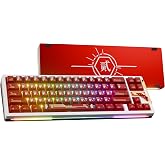 OOCTPK Chilkey Slice68 HE Mechanical Keyboard Gaming Keyboard Wired, 68% Hot Swappable Custom Hall Effect Aluminum Keyboard with Flux Switch, Rapid Trigger, 8K Polling, RGB Magnetic Switch, for PC Mac