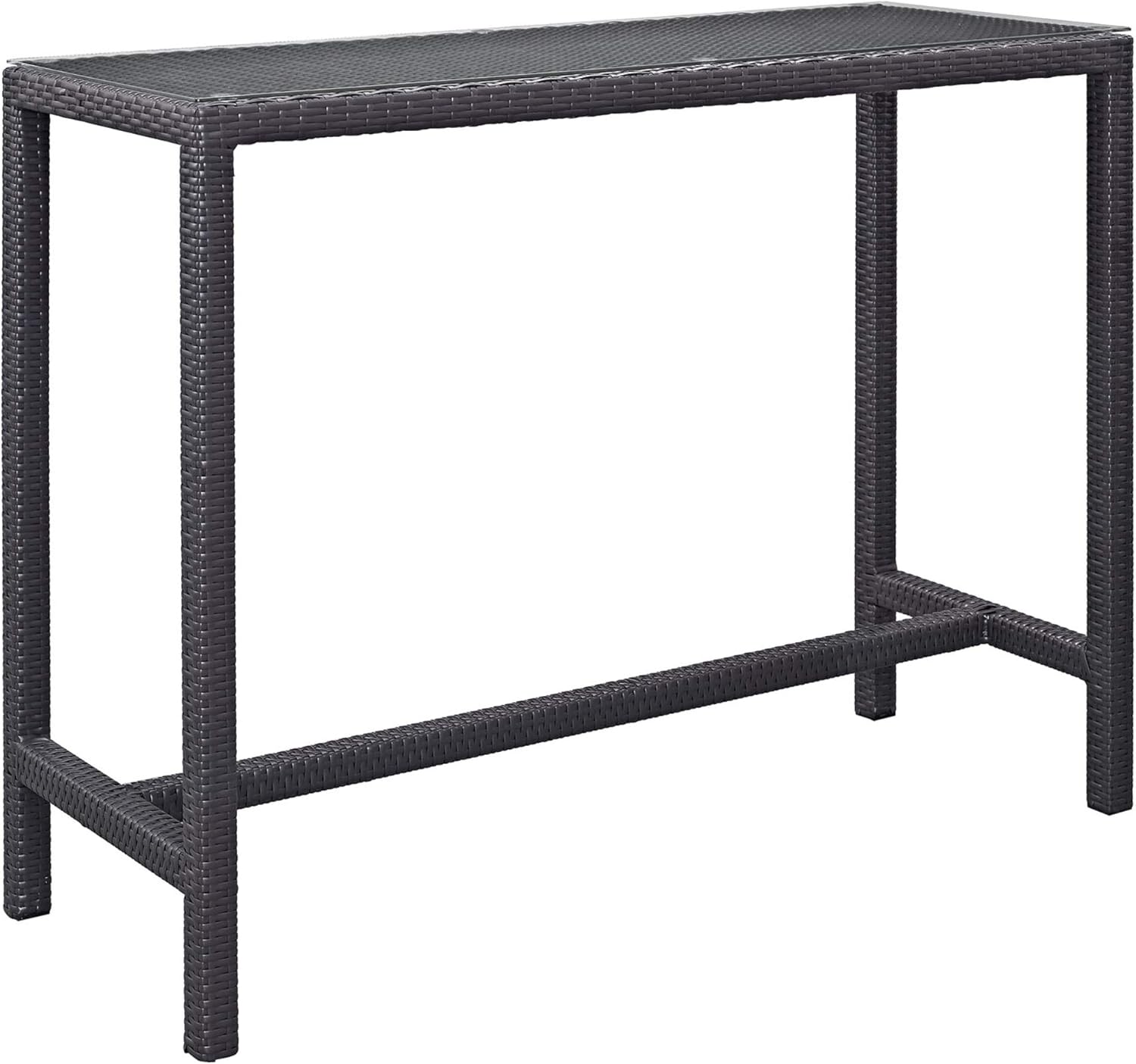 Ergode Convene Large Outdoor Patio Bar Table - Espresso: Garden & Outdoor