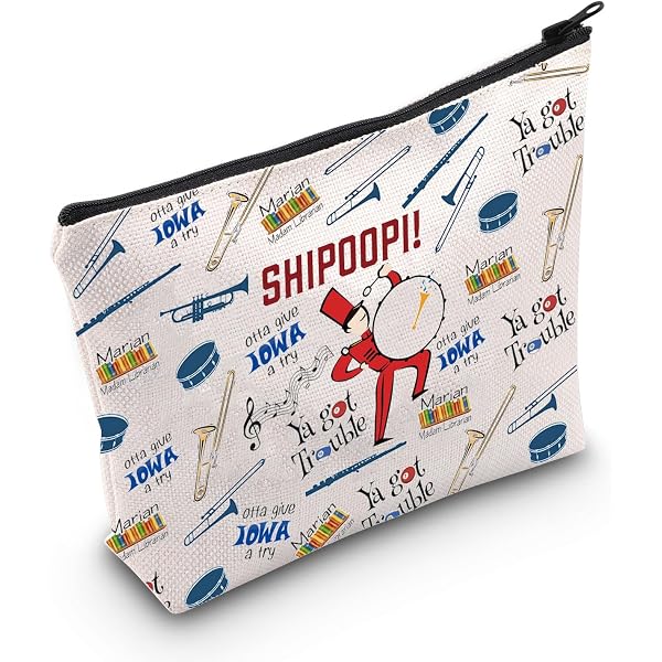 Music Man Broadway Geschenktasche Aus Segeltuch – Mit Reißverschluss, 23 X 17 X 5 Cm, Make-up- Oder Kosmetiktasche