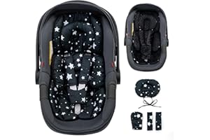 THE KENKYO Infant Insert with Extra Headrest, Adjustable Baby Car Seat Head Support with Shoulder Pads Set, Breathable Air Mesh Car Seat Insert for Newborn