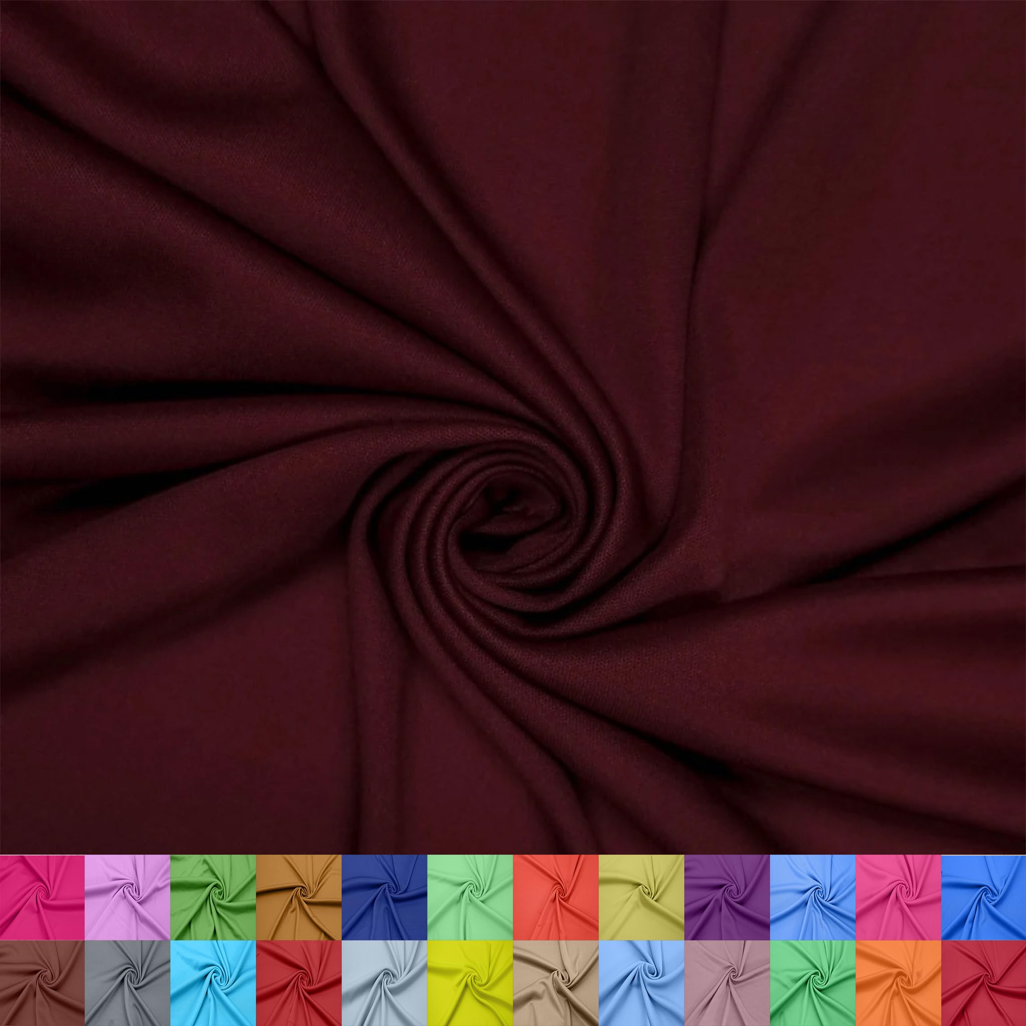 60″ Wide 100% Polyester Interlock Lining – Lightweight Knit Fabric by The Yard for Apparel, Clothing, School Projects, Party Decorations, Drapery, Crafts & DIY