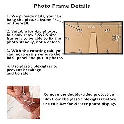 JCJMY 4x8 Picture Frame Black for Wall Hanging or