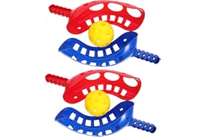 2 Sets Scoop Balls Game Kids Outdoor Toss Catch Sports Game Backyard Lawn Beach Camping Includes Balls