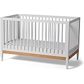 Little Seeds Clover 4-in-1 Convertible Crib, True White/Natural