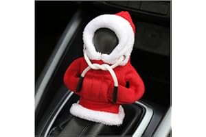OFBAND Hoodie Car Gear Shift Cover,Christmas Car Decor Gear Shift Knob Cover for Manual/Automatic Shift Knob,Universal Interior Car Accessories Hoodie for Gearr Shifter Knobs (Christmas Red)