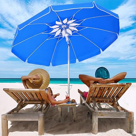 MOVTOTOP Beach Umbrella UV 50+, 6.5ft 