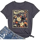 Halloweentown University T-Shirt for Women Fall Pumpkin Shirts Funny Halloween Thanksgiving Gift Tops