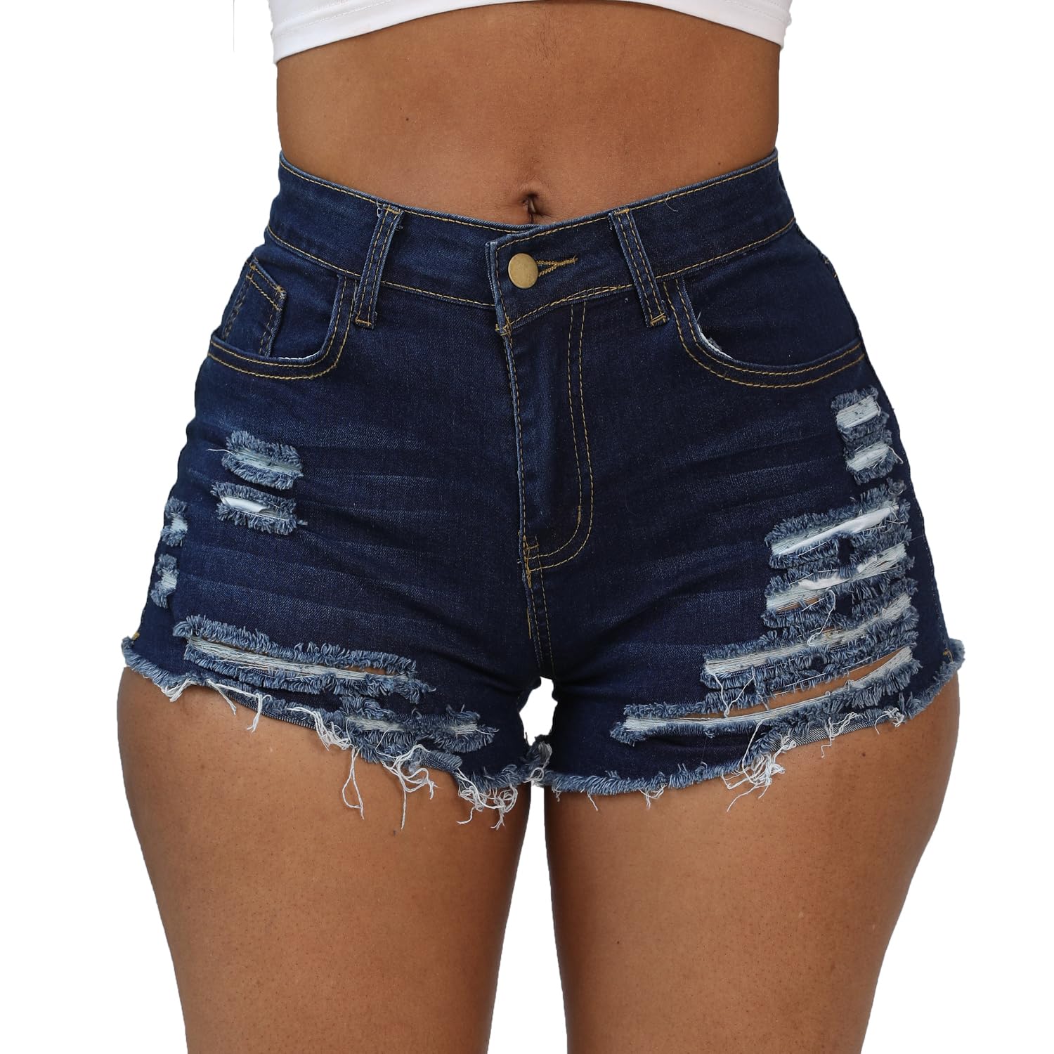 Weigou Women Jean Short Ripped Hot Shorts Comfy