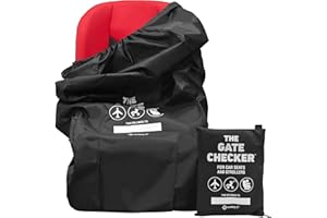 Safety 1st Gate Check Car Seat & Stroller Travel Bag – Durable, Universal Fit for Airplane Travel, Folds for Storage, Black