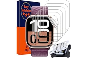 ZPIAR 6 Pack for Apple Watch Series 10 42mm Screen Protector, [Upgrade Flexible Film] Anti-Scratch [No bubbles] Waterproof Soft HD TPU Clear Film for iWatch (Clear, 42mm)