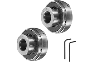 uxcell 2pcs UC201-8 Pillow Block Bearings 1/2" Bore Bearing Units Chrome Steel (GCR15) Flange Mounted Bearing Housing with Wr