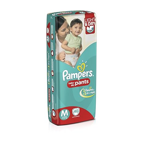 Pampers Medium Size Diaper Pants (40 Count)