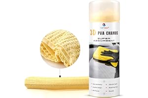 CAR SAAZ Super Absorbent PVA Drying Chamois Leather Towel for Car/Office/Home Cleaning - Super Absorption Capacity of 250 Ml 
