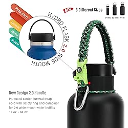 QeeCord Paracord Handle Compatible with Hydro Flask