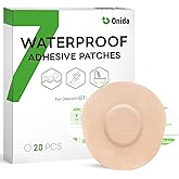 Onida Dexcom G7 Over Patches 20PCS Waterproof CGM Covers for G7 &amp; Stelo | G7 Dexcom Over Patch Flexible CGM Tape,Pre-Cut Adhesive Medical Tape, Continuous Glucose Monitor Sensor Cover