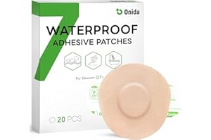 Onida Dexcom G7 Adhesive Patches 20PCS,Waterproof Over Patches for G7 & Stelo Flexible CGM Tape,Pre-Cut Adhesive Medical Tape, Continuous Glucose Monitor Sensor Cover