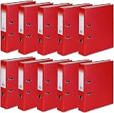Office Centre 10 x Red A4 Lever Arch Files 75mm Spine Premium Binder Bar