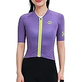 INBIKE Women's Cycling Jersey, Full Zipper Bike Shirts Breathable Biking Tops Breathable Cycle Jerseys with 3 Pockets