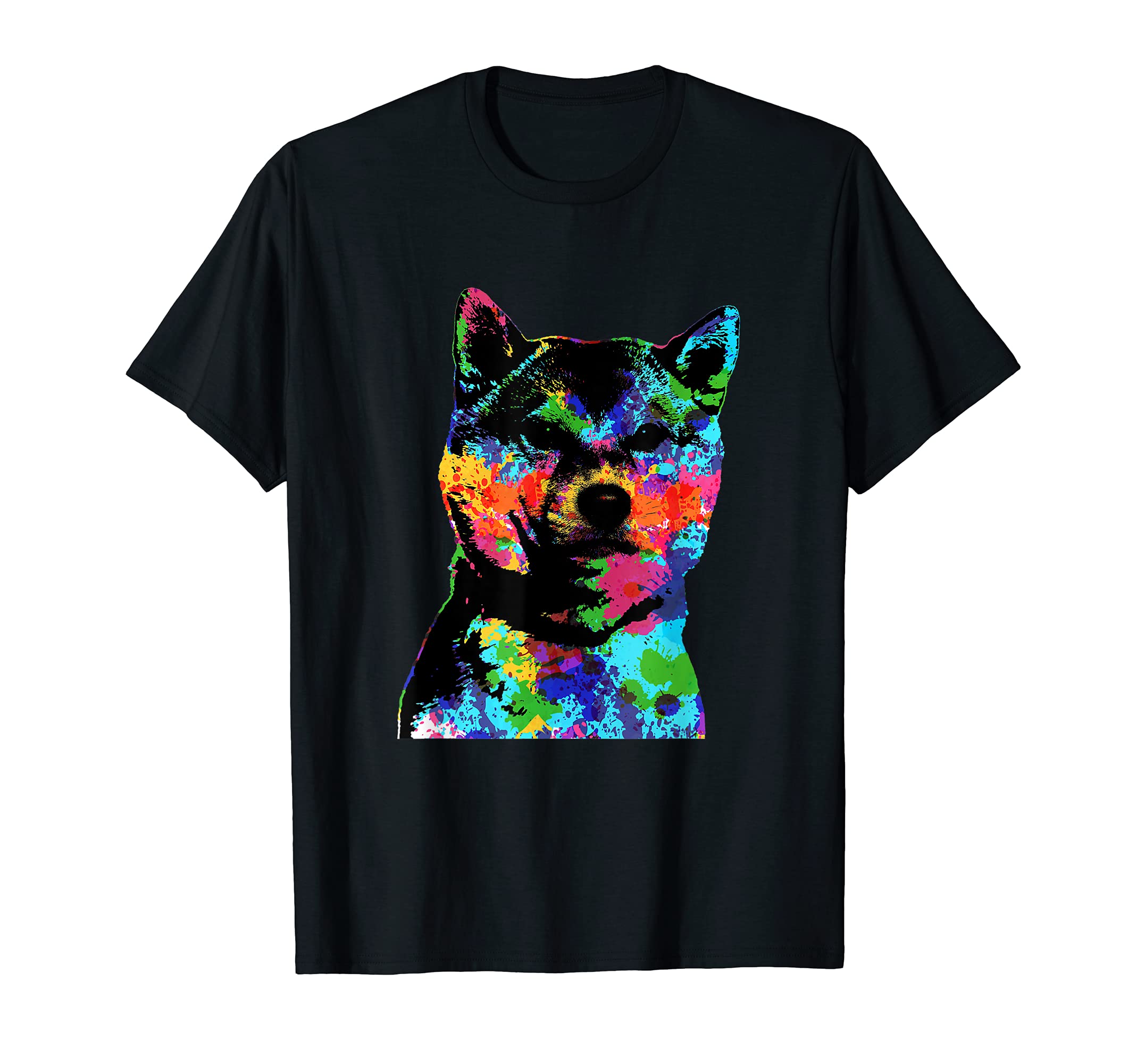Colored Shiba Inu Silhouette Dog Japan T-Shirt