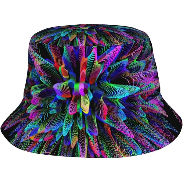 Glow in Dark Splatter Bucket Hat Sun Beach Fisherman Cap Outdoor Glow in Dark Splatter Neon Bucket Hat for Women Men Sun Cap  main image 4