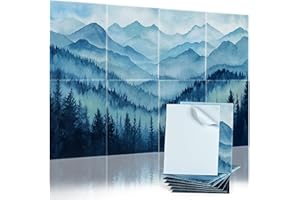 Tutmyrea 8 Pack Art Acoustic Panels, 48"X32" Self-adhesive Soundproof Wall Panels, Decorative Sound Absorbing Panels, Acousti
