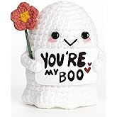 You're My Boo Crochet Ghost - Anniversary Love Birthday Gifts for Women Men Her Him Boyfriend Girlfriend, Fathers Day Card for Husband from Wife - Holiday Stuffers for Halloween Valentine Christmas