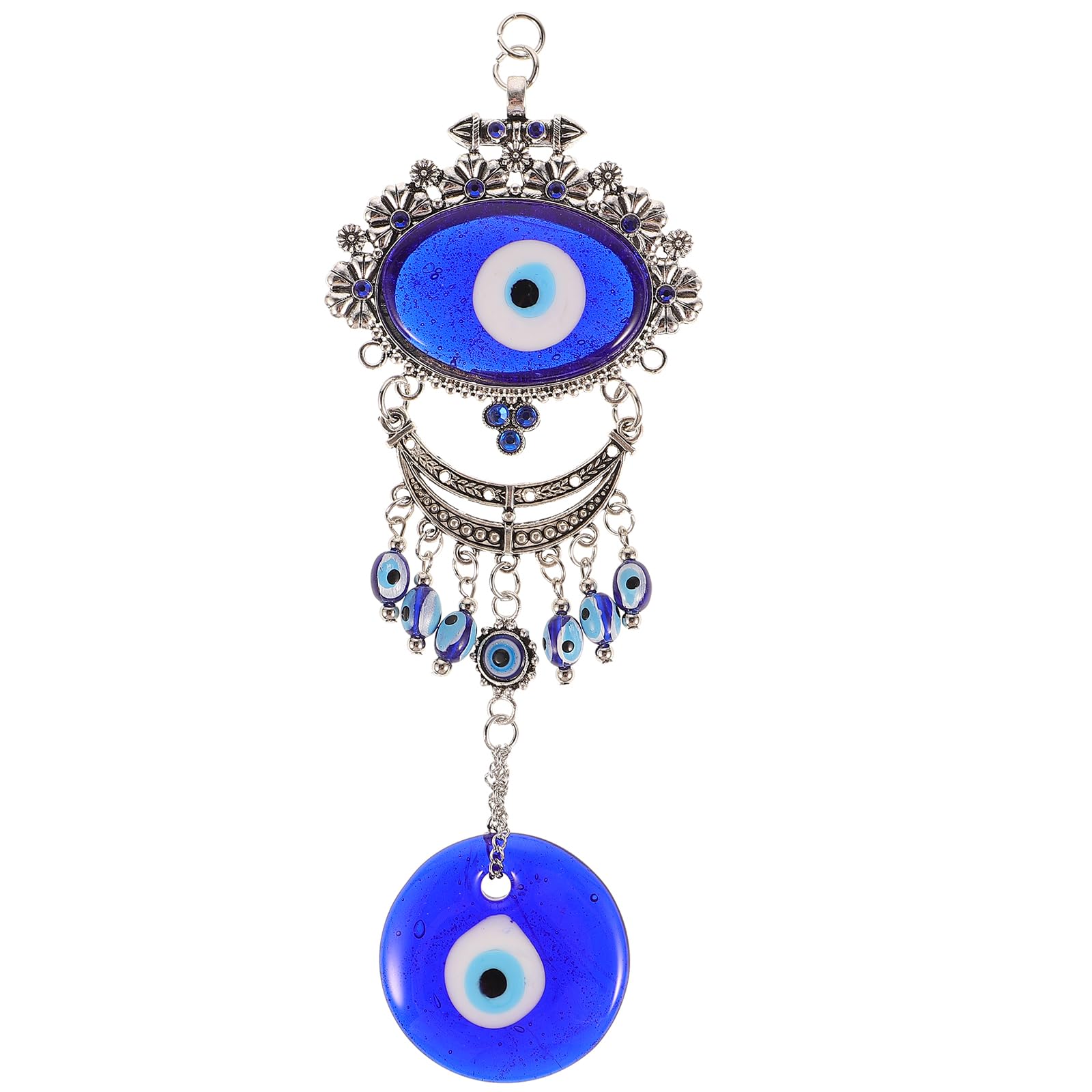 IMIKEYA Greek Decor Turkish Blue Evil Eyes Wall Hanging Ornament Muslim Style Feng Shui Amulet Wall Pendant for for Lucky Protection Home Office Wall Hanging Decor Car Hanging Accessories