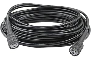 KAZFFD Pressure Washer Hose 25FT 1/4" For Ryobi, M22 Fitting Power Washer Hose Replacement For Troy Bilt, Greenworks, CRAFTSMAN Pressure Washers, Heavy Duty Power Washer Extension Replacement Hose