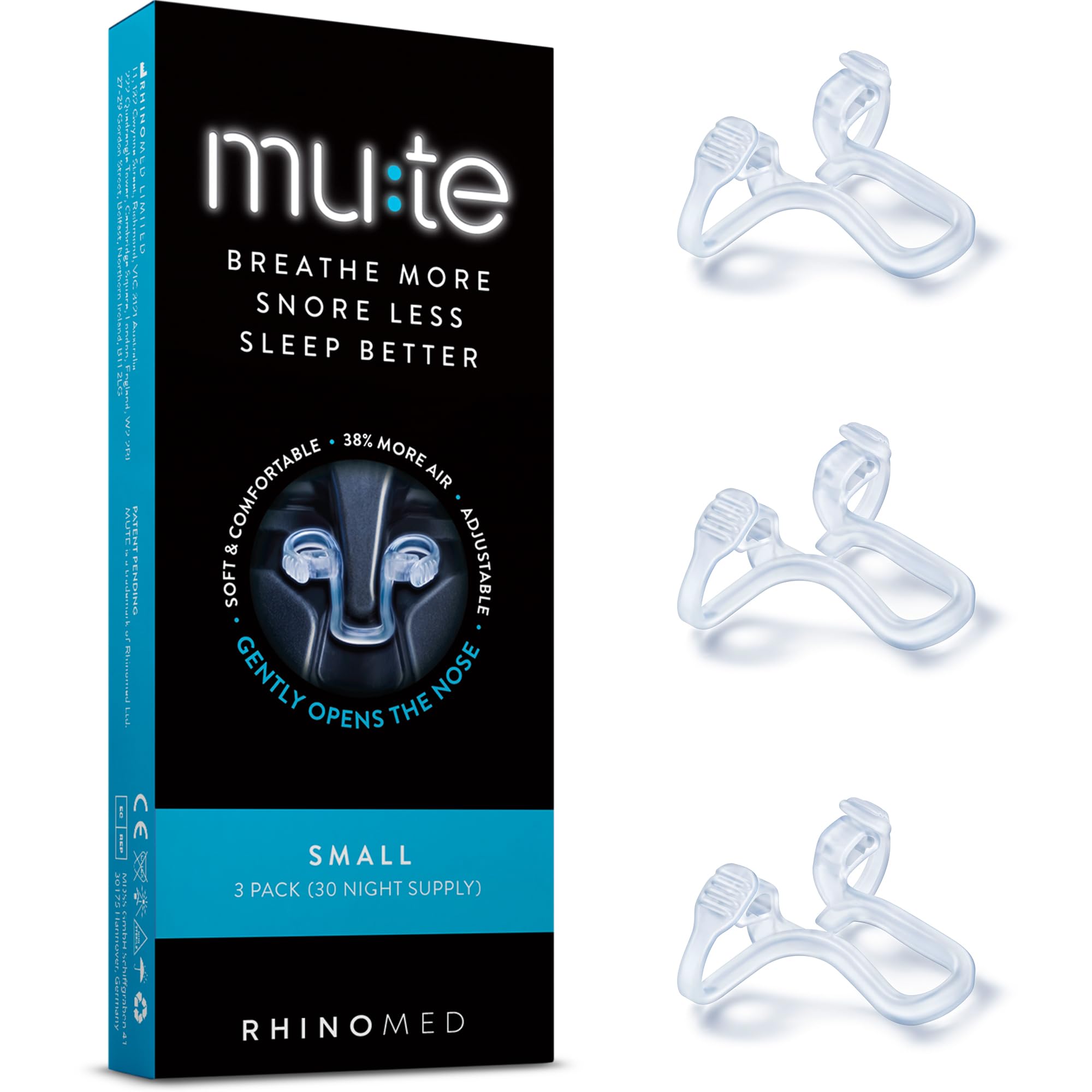 Rhinomed Mute Nasal Dilator for Snore Reduction