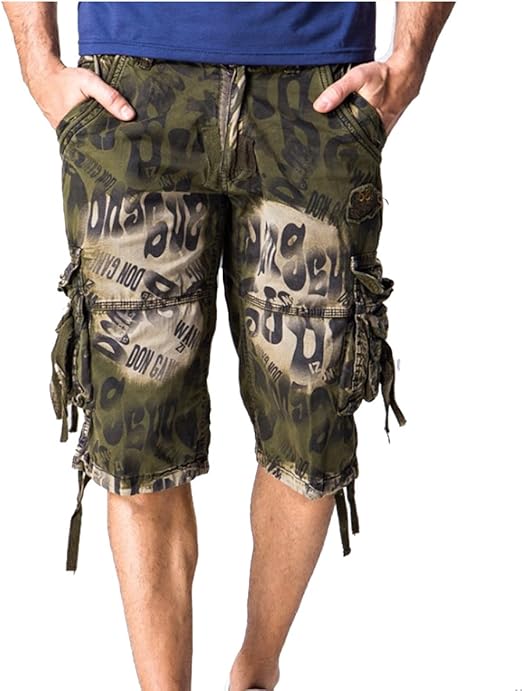 mens camo jogger shorts