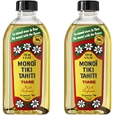 Monoi Tiki Tahiti - Tiare Coconut Oil - Original Tahitian Gardenia Fragrance - For Hydrated Skin and Hair - 4 fl. oz. (Pack of 2)