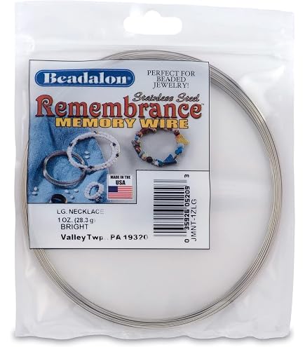 複数個口用❸ Amazon.com: Beadalon Carbon Steel Memory Wire, Extra Heavy Duty