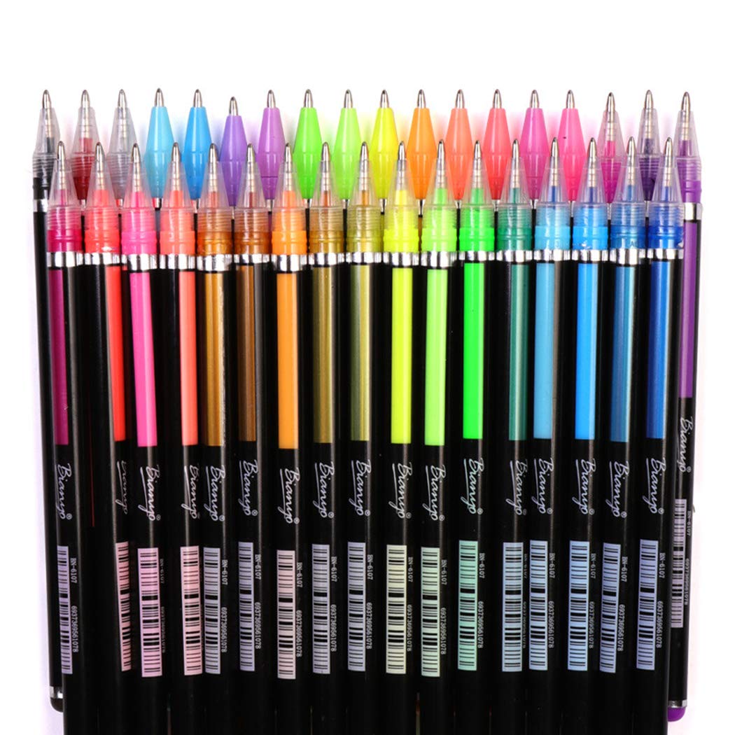 Pastel Glitter Colored Gel Pen Drawing Writing Marker Pen School Office